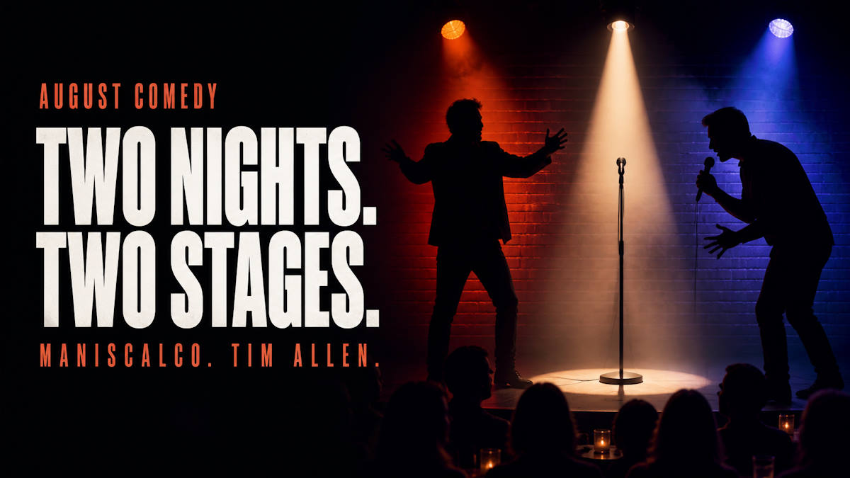 Sebastian Maniscalco and Tim Allen comedy shows Las Vegas August 2026