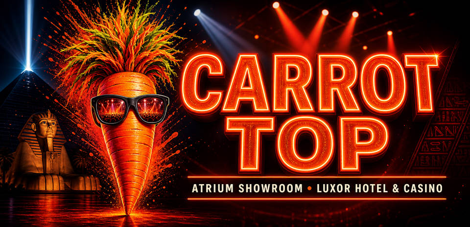 Carrot Top performing live at the Atrium Showroom Luxor Las Vegas