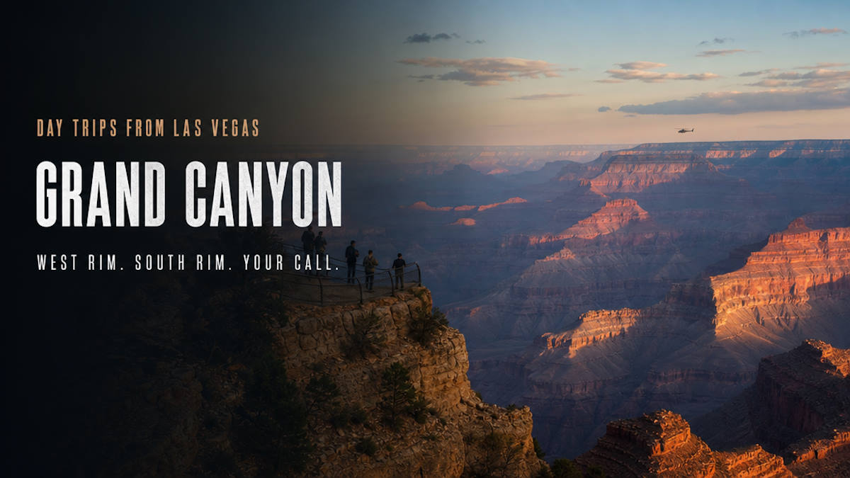 Grand Canyon viewpoint on a day trip from Las Vegas with West Rim and South Rim options