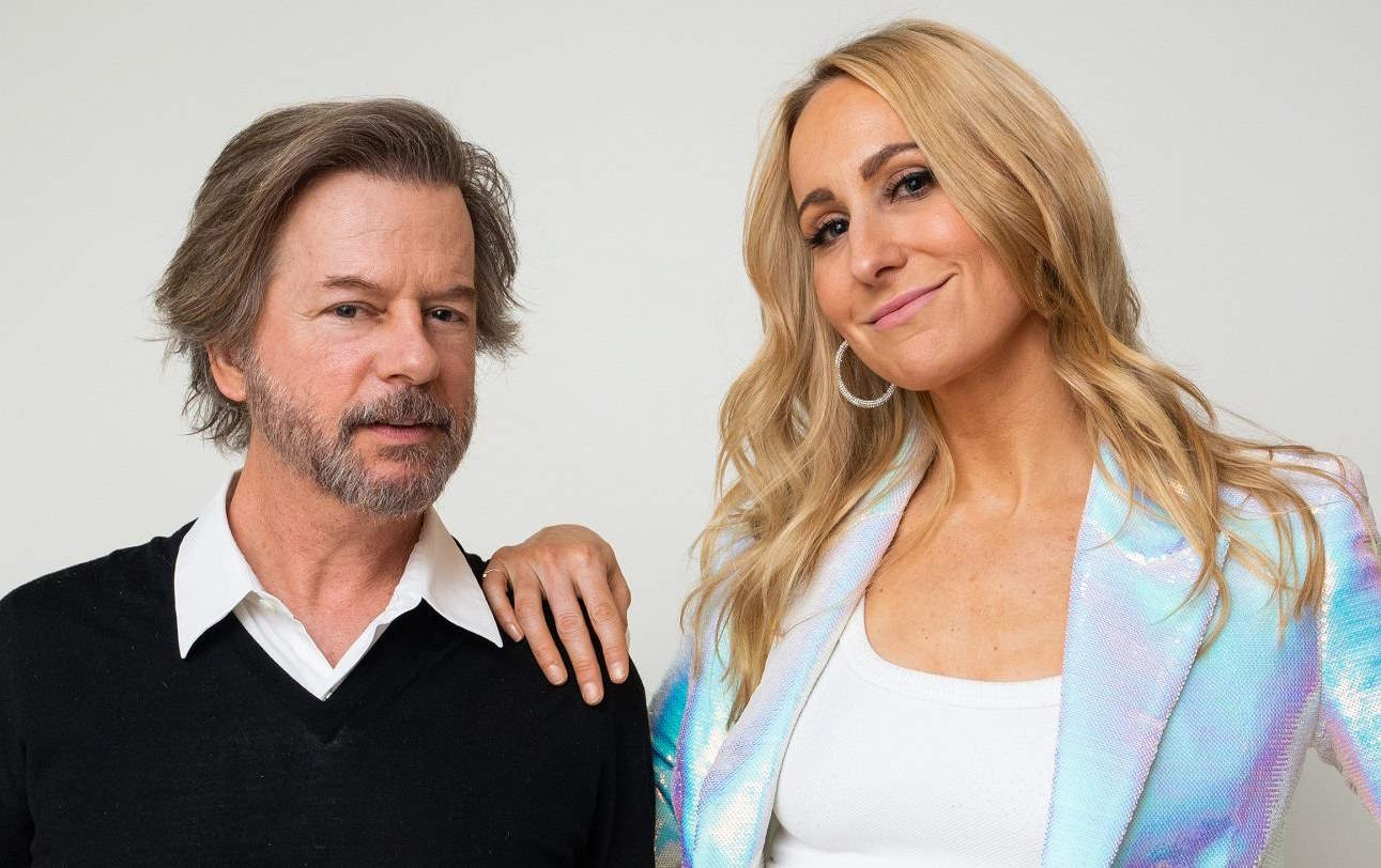 David Spade and Nikki Glaser performing live