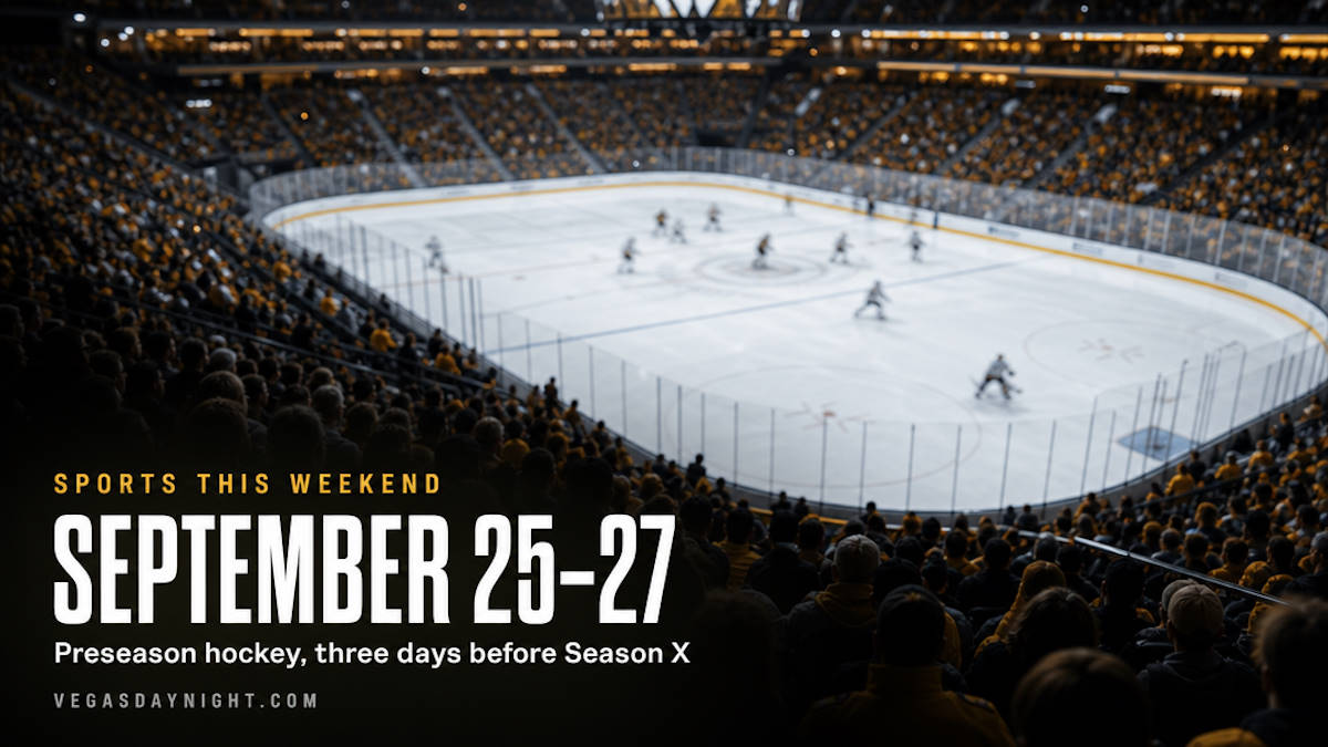 Las Vegas sports this weekend, September 25 to 27, 2026: NHL preseason hockey at T-Mobile Arena