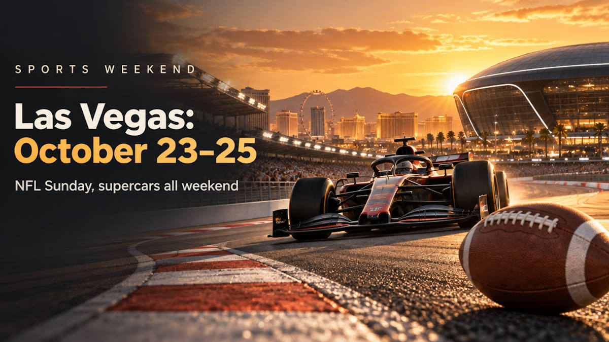 Las Vegas sports this weekend, October 23 to 25, 2026: NFL at Allegiant Stadium and supercars at Las Vegas Motor Speedway