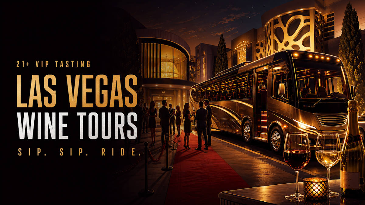 Las Vegas Wine Tour luxury bus sommelier tasting experience