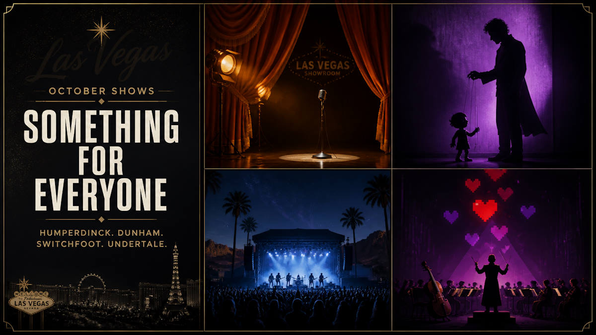 October shows Las Vegas 2026 - Engelbert Humperdinck, Jeff Dunham, Switchfoot, UNDERTALE