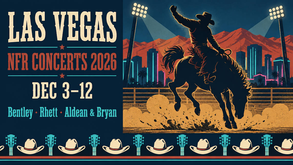 Country concerts in Las Vegas night by night during National Finals Rodeo week 2026