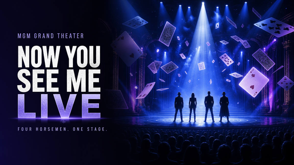 Now You See Me Live Four Horsemen illusion show at MGM Grand Theater Las Vegas