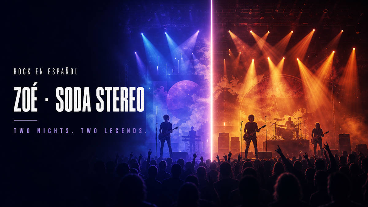 Zoe and Soda Stereo rock en espanol concerts in Las Vegas September 2026