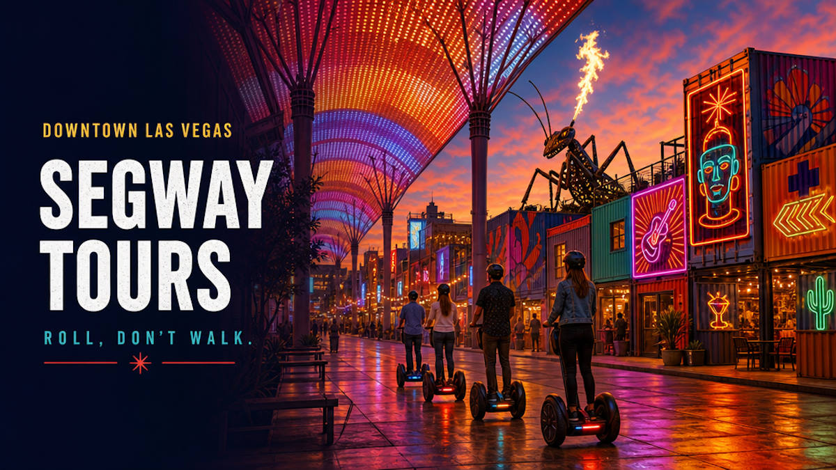Segway tours in downtown Las Vegas Fremont Street and Container Park
