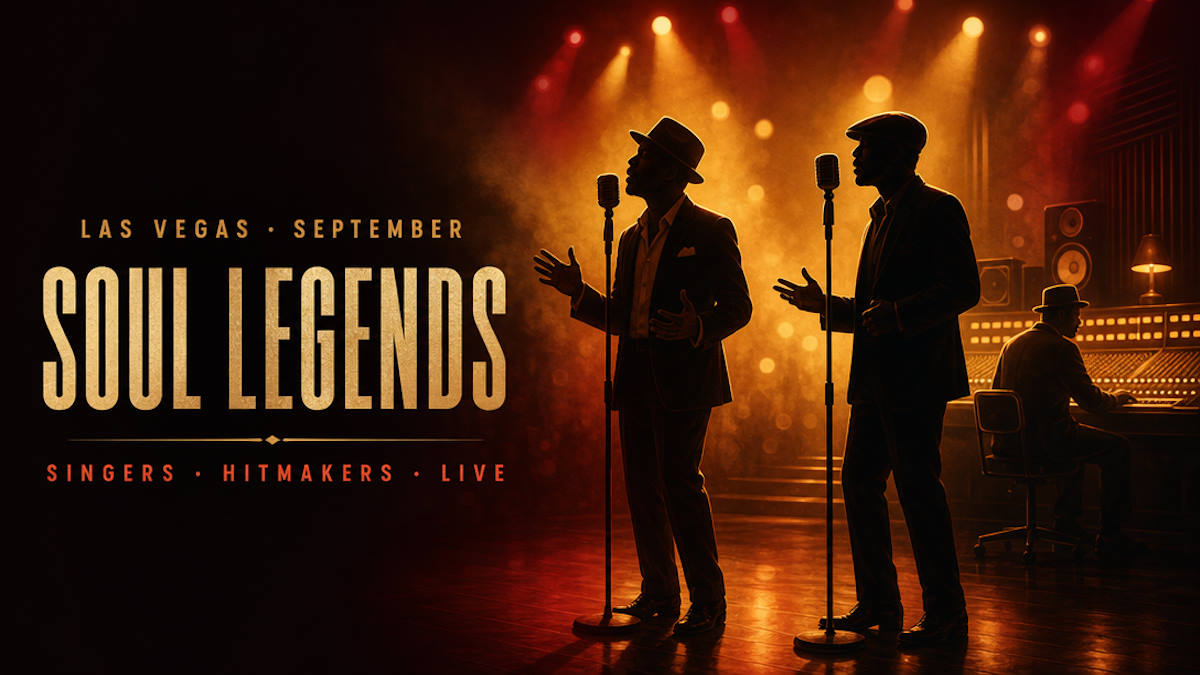 Illustrative editorial header for soul and R&B concerts in Las Vegas