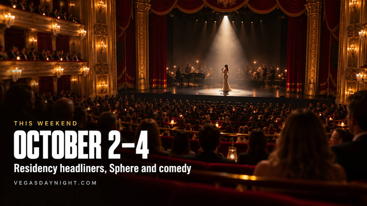 Things to do in Las Vegas this weekend, October 2 to 4, 2026: residency headliners, Sphere and comedy